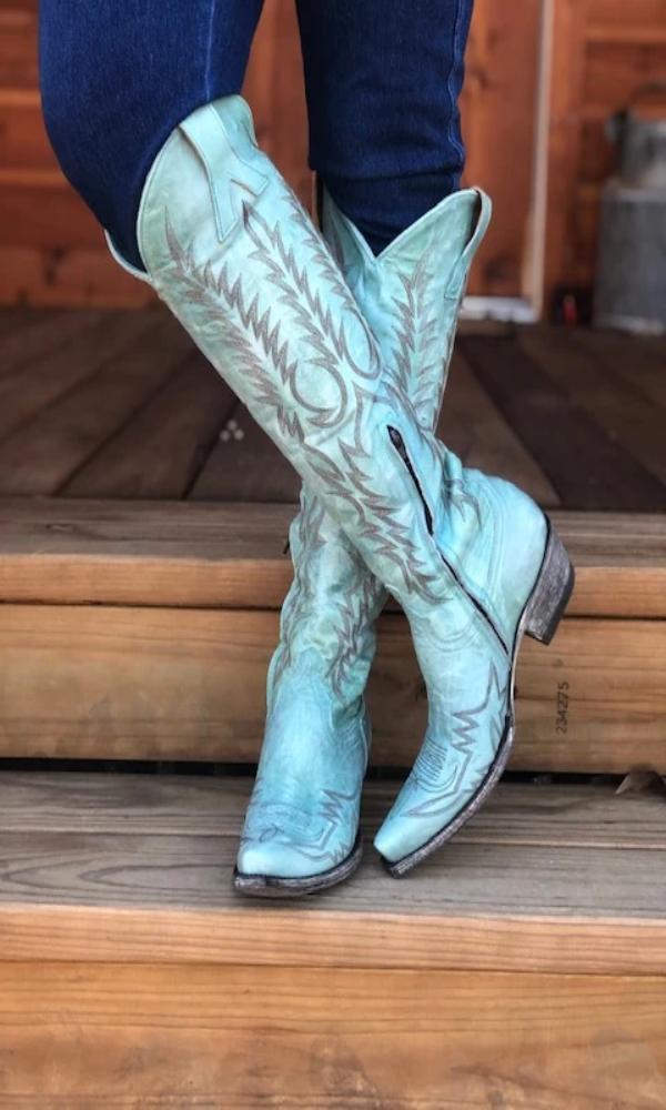 Aqua Cowgirl Boots