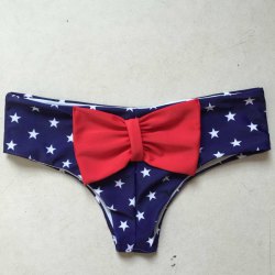 Stylish Bowknot Embellished Polka Dot Stretchy Briefs For Women